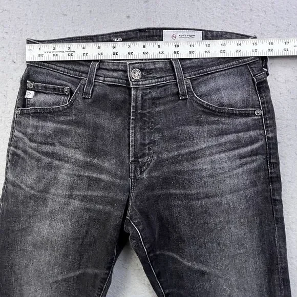 AG Adriano Goldschmied Tellis Modern Slim Jeans Mens 30x33 Black Denim - Picture 11 of 13